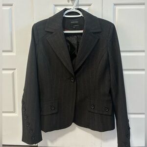 Women's striped grey blazer